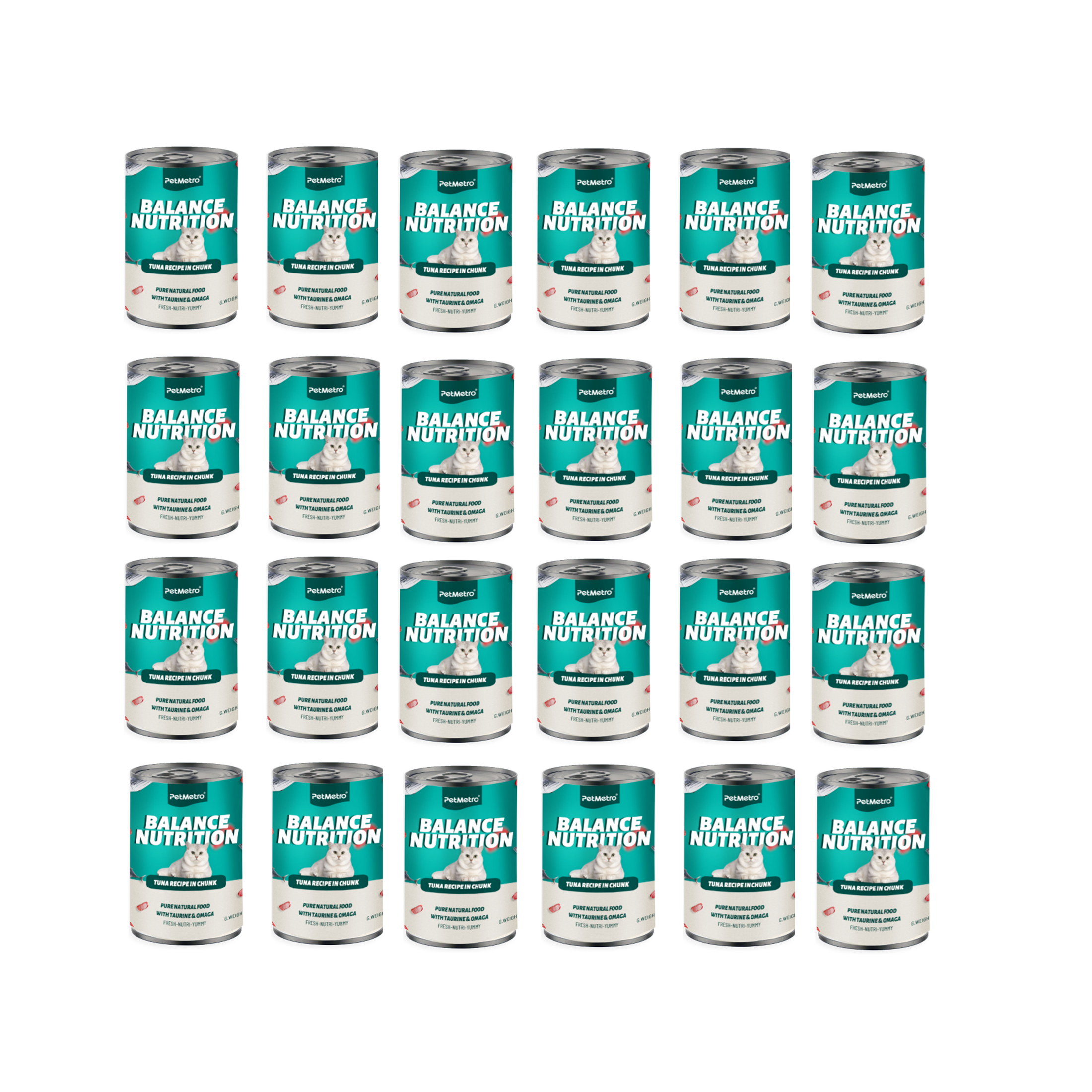 Petmetro Tuna In Gravy Cat Wet Food Canned 375G,Case Of 24