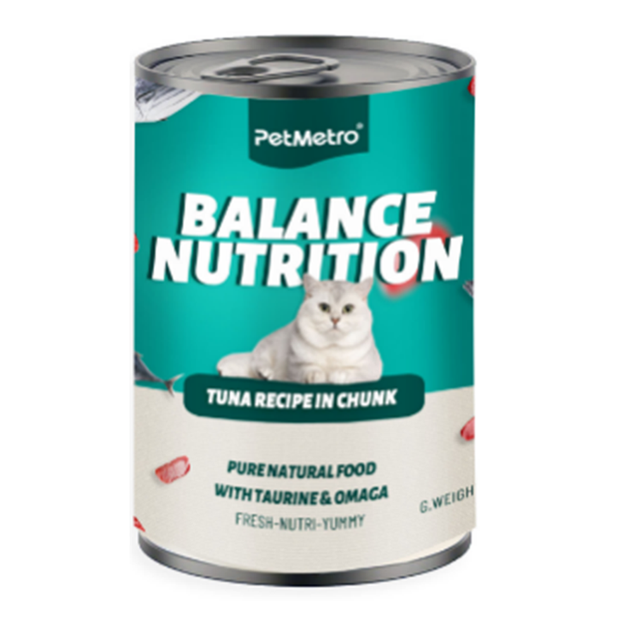 Petmetro Tuna In Gravy Cat Wet Food Canned 375G,Case Of 24