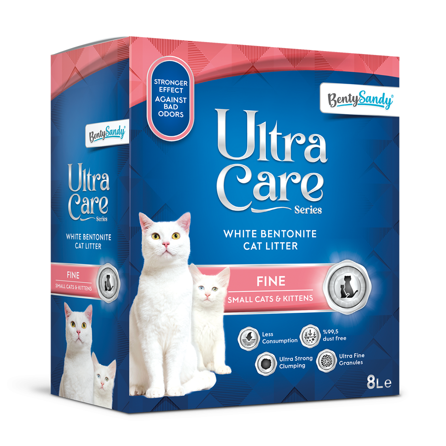 Ultra Care 8L W.Bentonite Cat Litter,Fine + Neutral + Color Granules